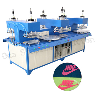 Máquina de etiqueta de silicone A marca registrada Equipamento de prensagem de camada em roupas
